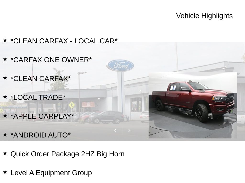 2022 Ram 2500 Big Horn Crew Cab 4x4 6'4" Box