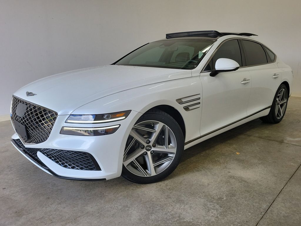 Uyuni White 2024 Genesis G80 3.5T Sport AWD Sedan All-Wheel Drive 8-Speed Automatic