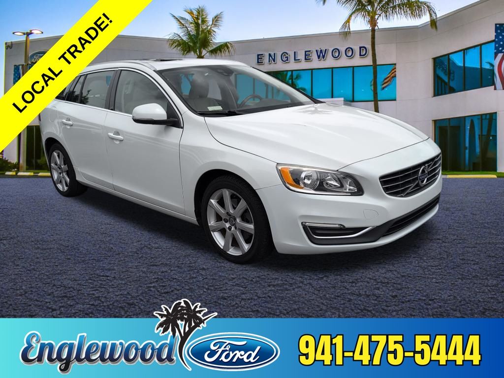 Crystal White Pearl 2016 Volvo V60 T5 Premier Wagon Front-Wheel Drive Automatic