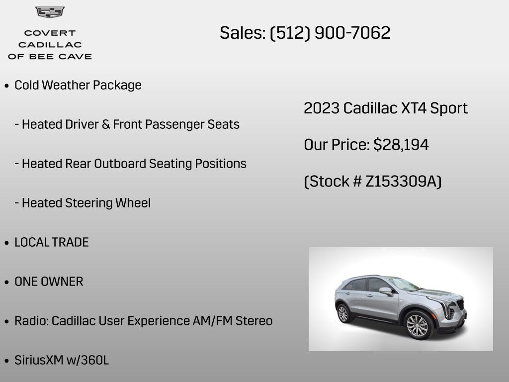 Used Car 2023 Cadillac Xt4  Sport For Sale Under $30,000 In Austin, Texas