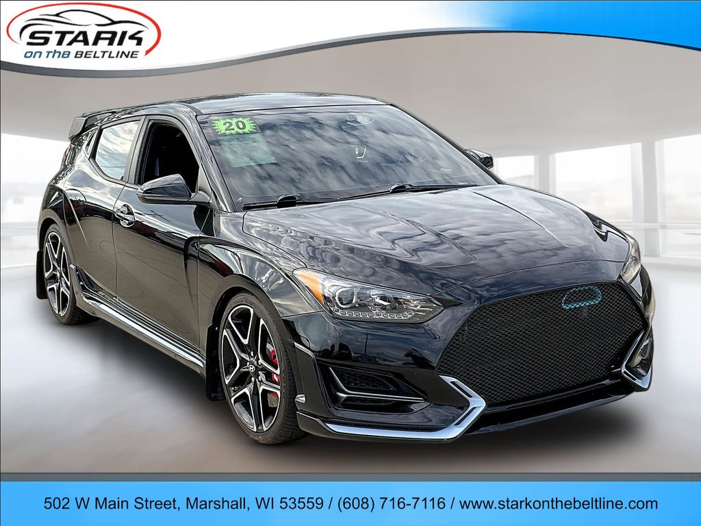 Ultra Black Pearl 2020 Hyundai Veloster N Coupe Front-Wheel Drive 6-Speed Manual