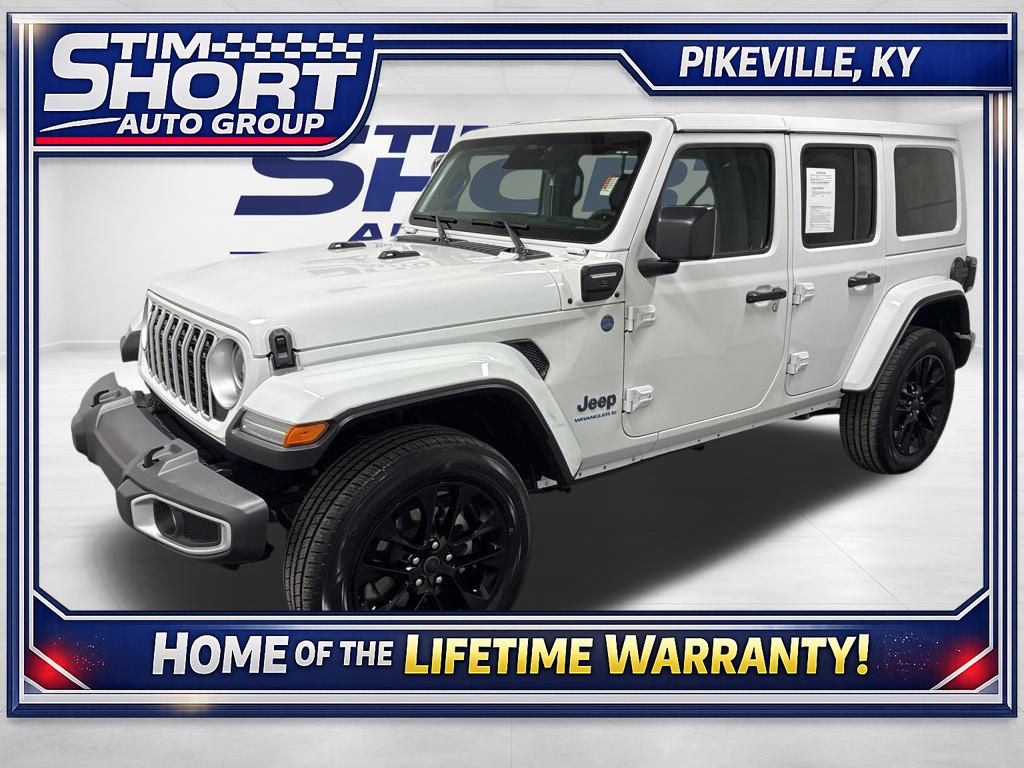 Bright White Clearcoat 2025 Jeep Wrangler 4xe Sahara 4WD SUV / Crossover Four-Wheel Drive 8-Speed Automatic