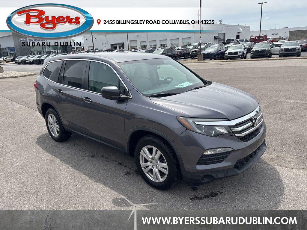 Gray 2018 Honda Pilot LX AWD SUV / Crossover All-Wheel Drive 6-Speed Automatic