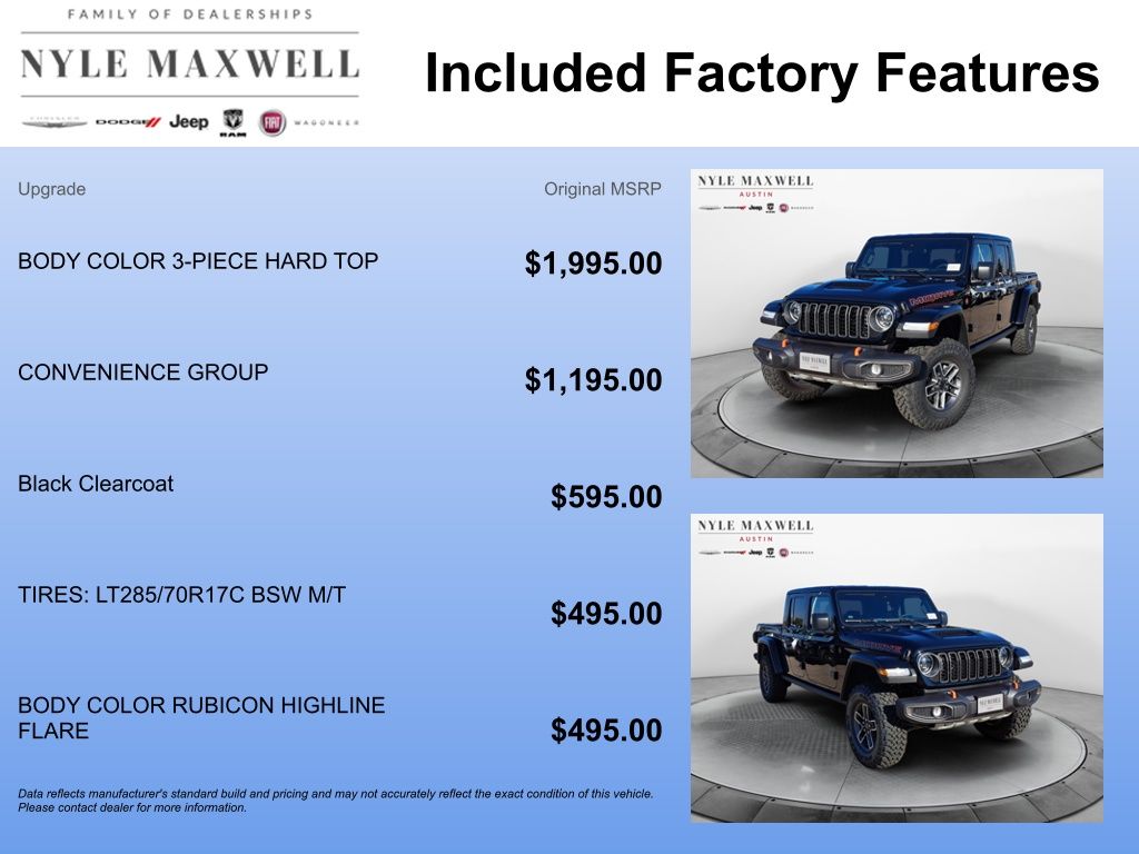 New Car 2025 Jeep Gladiator  Mojave For Sale Under $50,000 In Austin, Texas