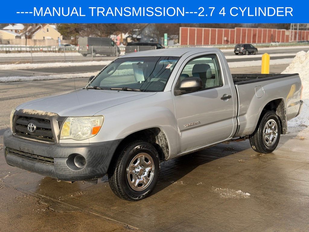 Silver 2008 Toyota Tacoma Base Pickup Truck 4X2 5-Speed Manual Overdrive