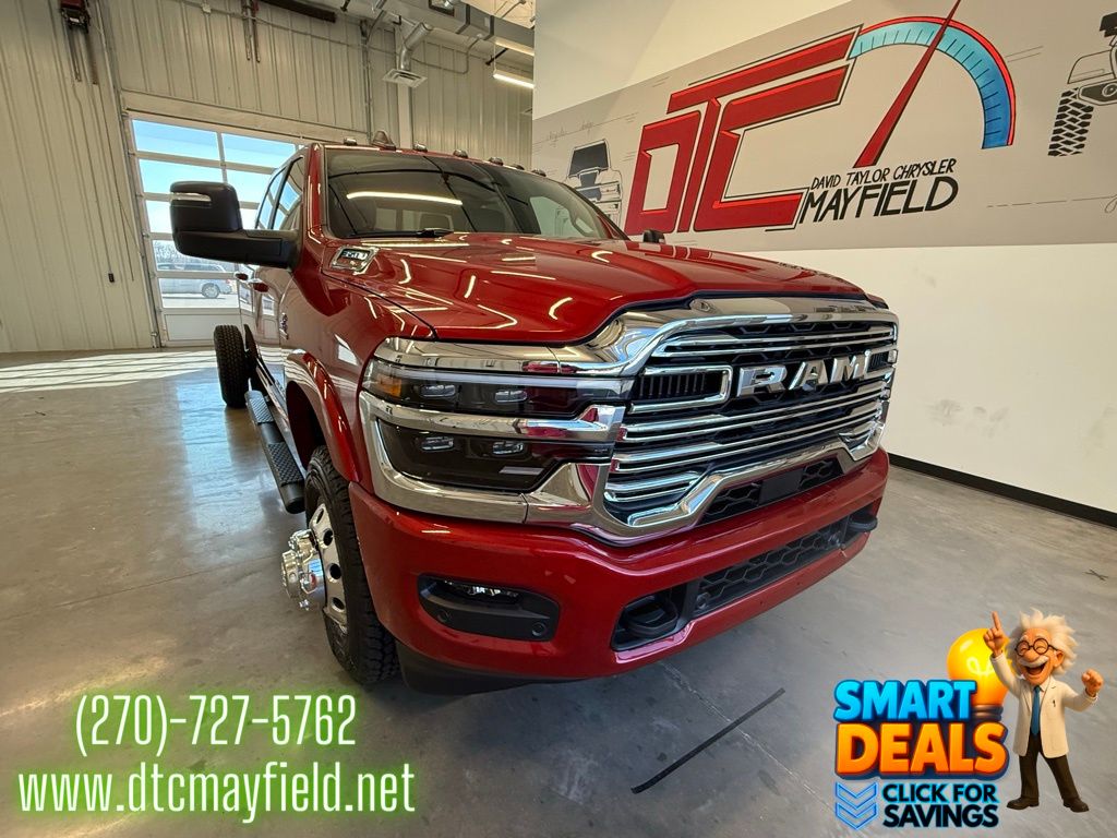 Molten Red Pearlcoat 2026 RAM 3500 Chassis Tradesman Crew Cab LB DRW 4WD Pickup Truck Four-Wheel Drive 8-Speed Automatic