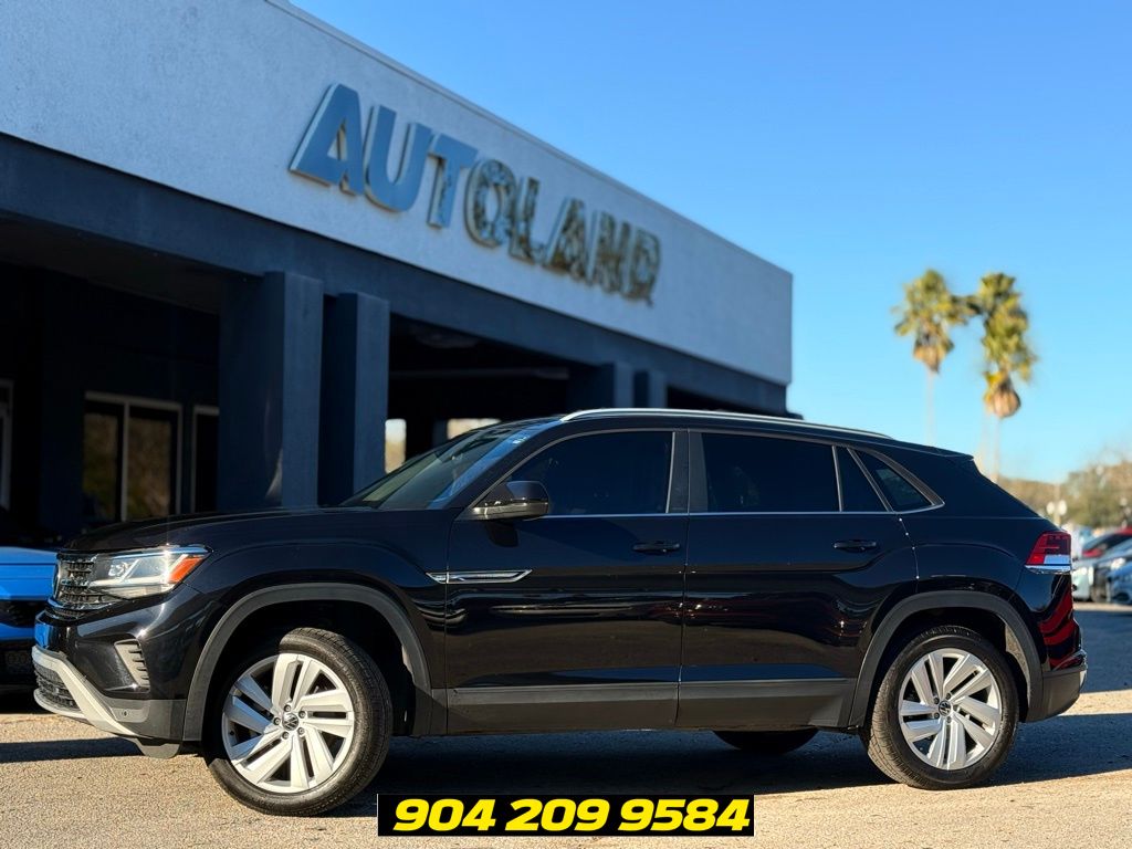 Deep Black 2021 Volkswagen Atlas Cross Sport SE FWD with Technology SUV / Crossover Front-Wheel Drive 8-Speed Automatic