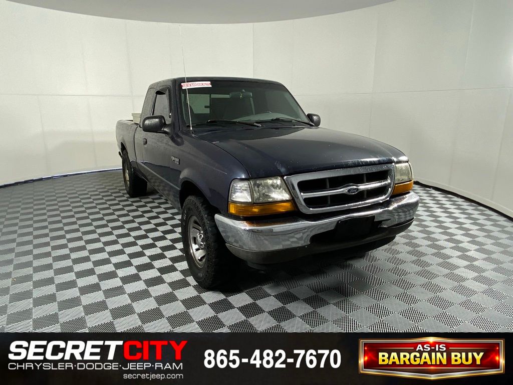 Black 1999 Ford Ranger XLT Extended Cab SB Pickup Truck Rear-Wheel Drive 5-Speed Automatic