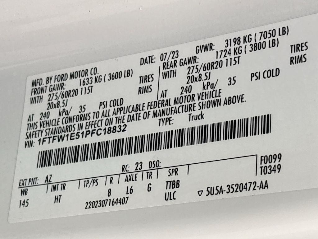 Used 2023 White Ford Lariat image 35