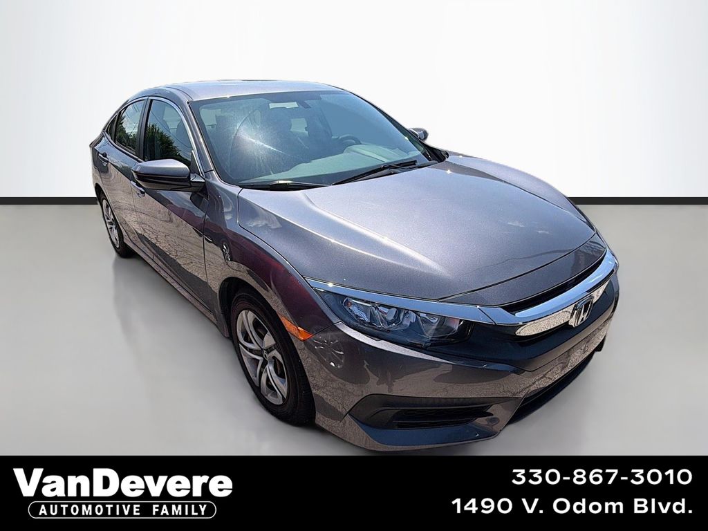 Gray 2017 Honda Civic Sedan Front-Wheel Drive Continuously Variable Transmission