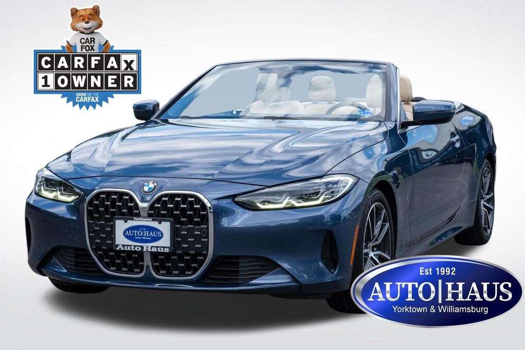 Arctic Race Blue Metallic 2024 BMW 4 Series Convertible Rear-Wheel Drive 8-Speed Automatic