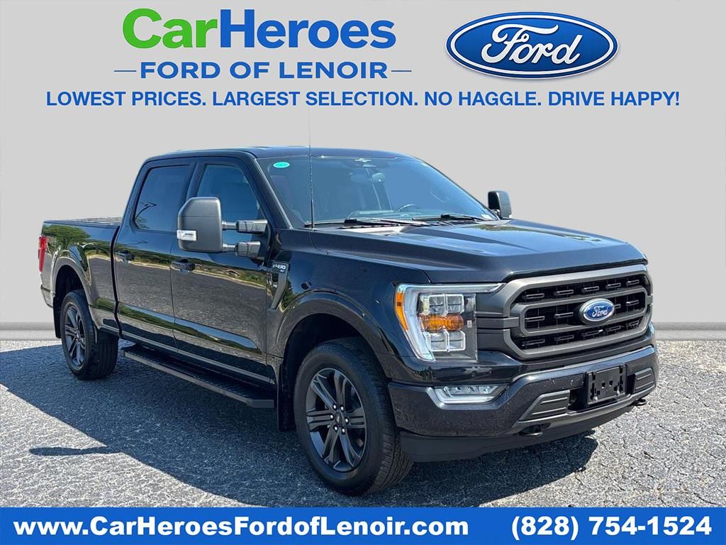 Agate Black Metallic 2023 Ford F-150 XLT SuperCrew 4WD Pickup Truck Four-Wheel Drive Automatic