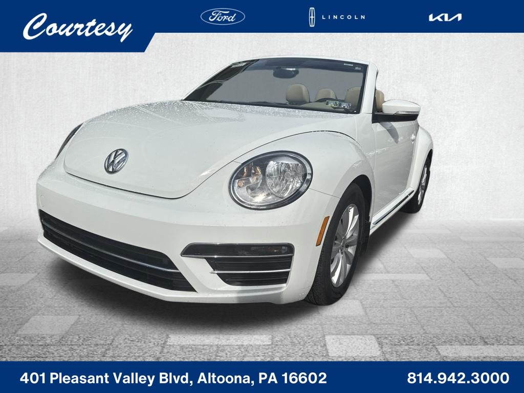 Pure White 2019 Volkswagen Beetle 2.0T S Convertible FWD Convertible Front-Wheel Drive 6-Speed Automatic