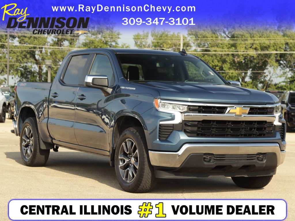 Lakeshore Blue 2024 Chevrolet Silverado 1500 Pickup Truck Four-Wheel Drive 8-Speed Automatic