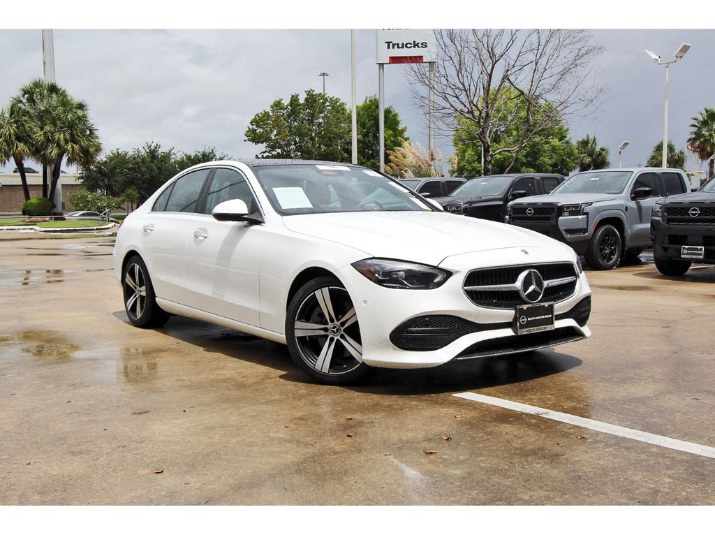 Polar White 2025 Mercedes-Benz C-Class Sedan All-Wheel Drive 9-Speed Automatic