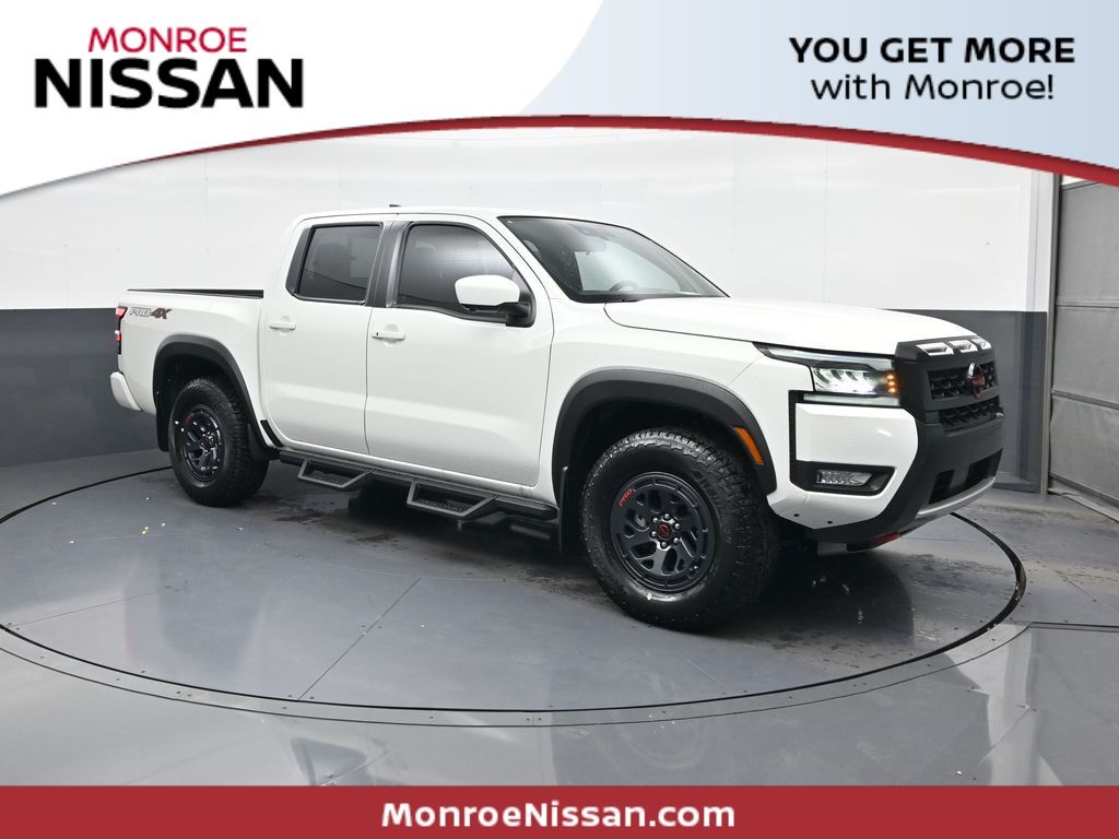 Glacier White 2026 Nissan Frontier Pickup Truck Four-Wheel Drive 9-Speed Automatic Overdrive