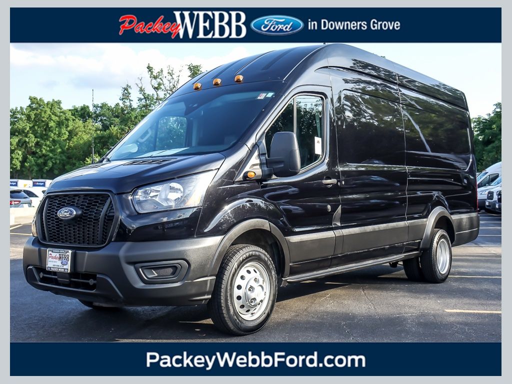 Black Metallic 2023 Ford Transit Cargo Van Rear-Wheel Drive