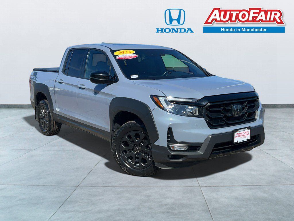 Sonic Gray Pearl 2022 Honda Ridgeline Pickup Truck All-Wheel Drive 9-Speed Automatic
