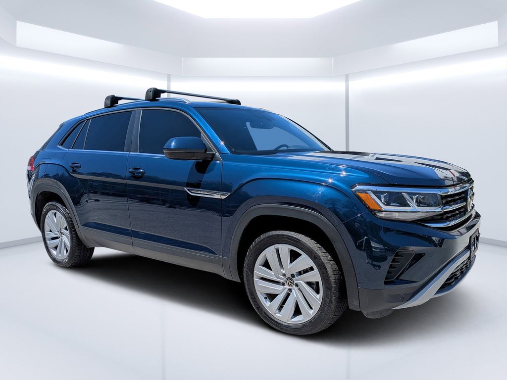 Blue Metallic 2023 Volkswagen Atlas Cross Sport SE FWD with Technology SUV / Crossover Front-Wheel Drive 8-Speed Automatic