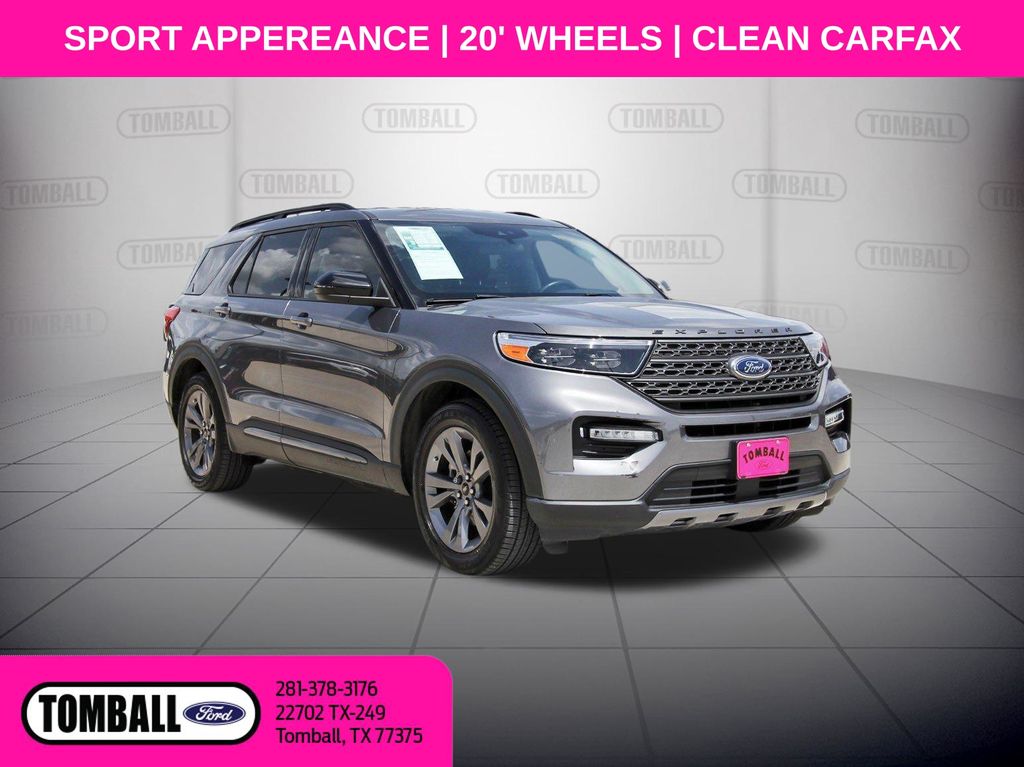 Gray Metallic 2022 Ford Explorer SUV / Crossover Rear-Wheel Drive Automatic