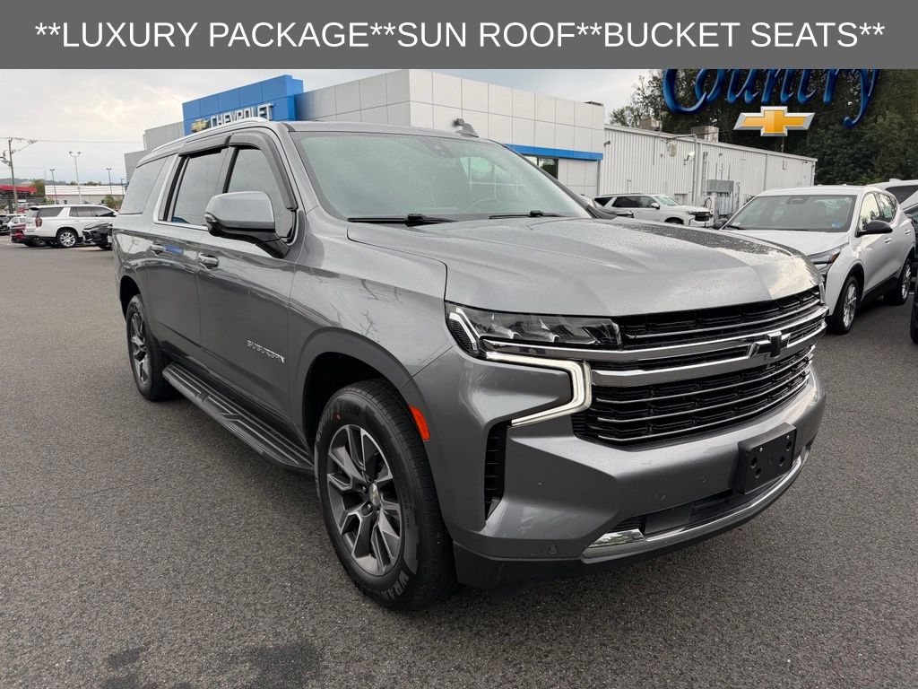 Gray (Steel Metallic) 2021 Chevrolet Suburban SUV / Crossover Four-Wheel Drive 
