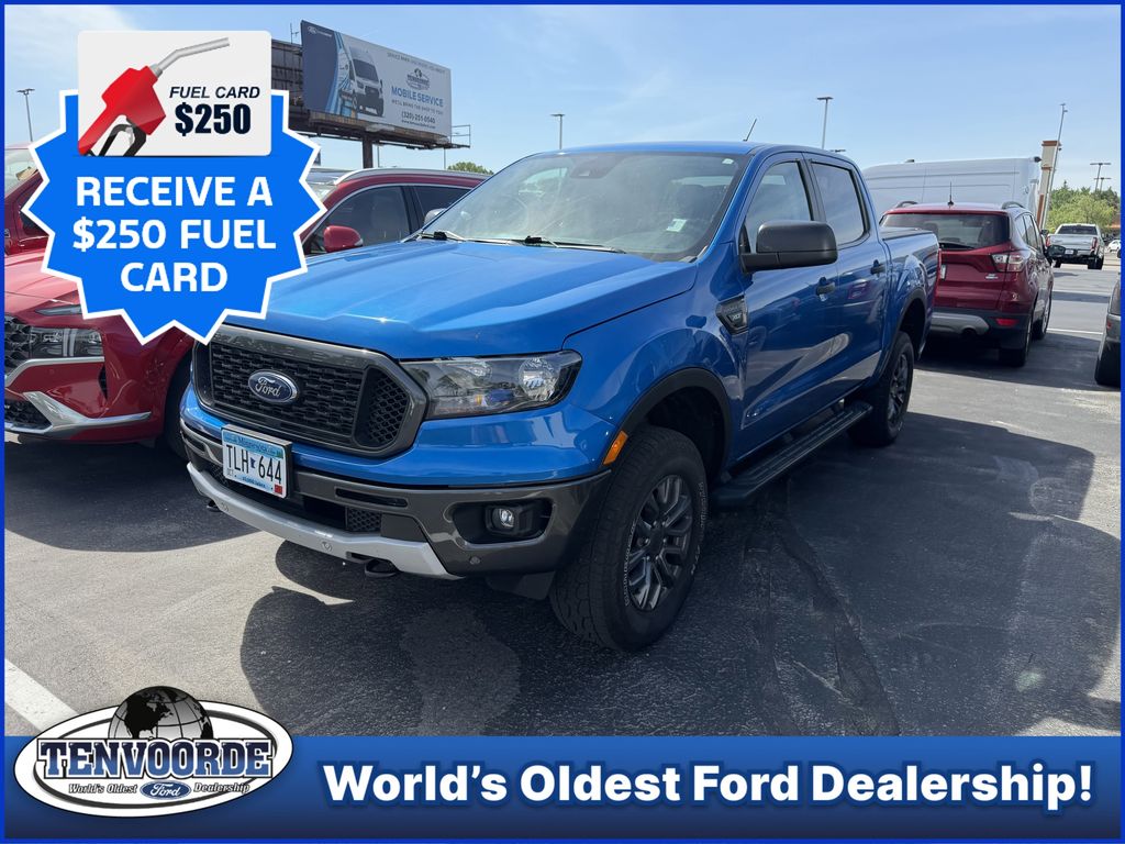 Blue Metallic 2021 Ford Ranger XLT SuperCrew 4WD Pickup Truck Four-Wheel Drive Automatic