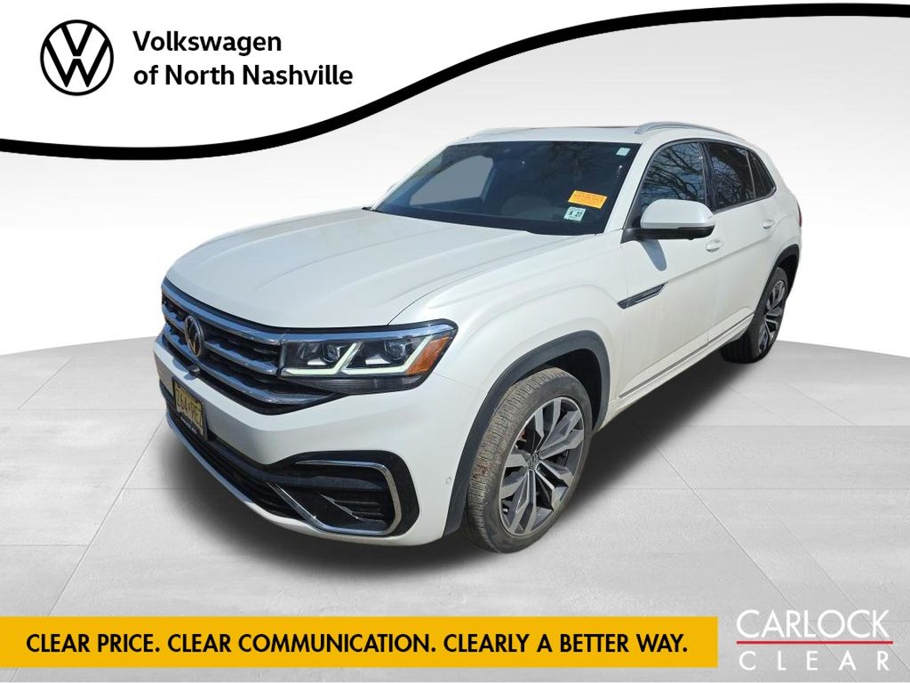 Pure White 2022 Volkswagen Atlas Cross Sport V6 SEL Premium R-Line 4Motion AWD SUV / Crossover All-Wheel Drive 8-Speed Automatic