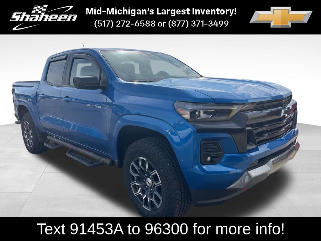 Glacier Blue Metallic 2024 Chevrolet Colorado Pickup Truck Four-Wheel Drive 8-Speed Automatic
