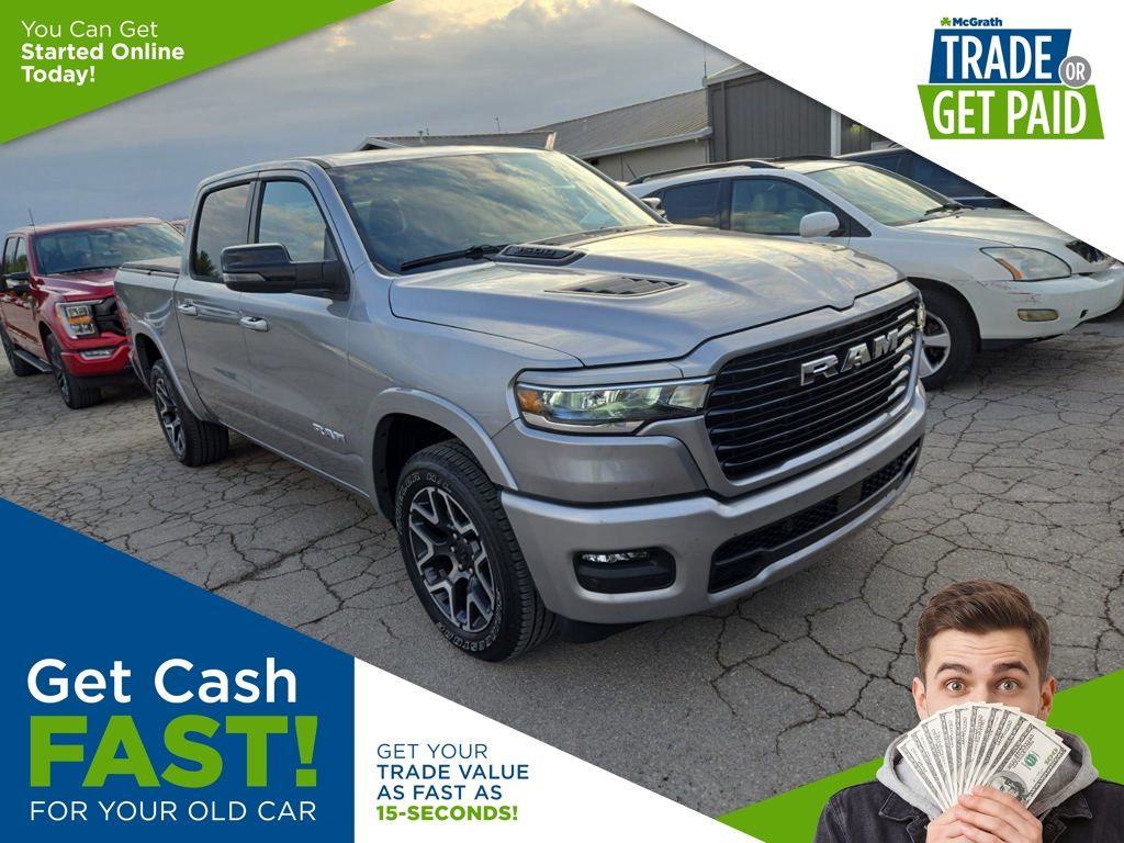 Billet Silver Metallic Clearcoat 2026 RAM 1500 Laramie Crew Cab 4WD Pickup Truck Four-Wheel Drive 8-Speed Automatic