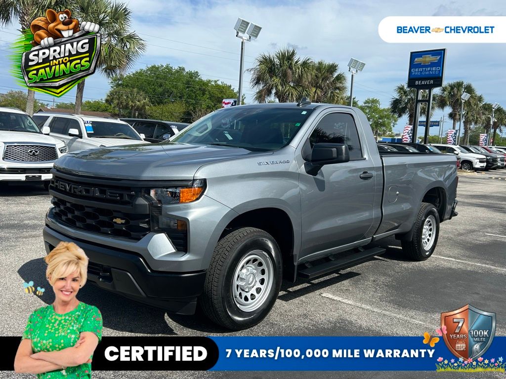 Sterling Gray Metallic 2025 Chevrolet Silverado 1500 Work Truck Regular Cab LB RWD Pickup Truck 4X2 8-Speed Automatic