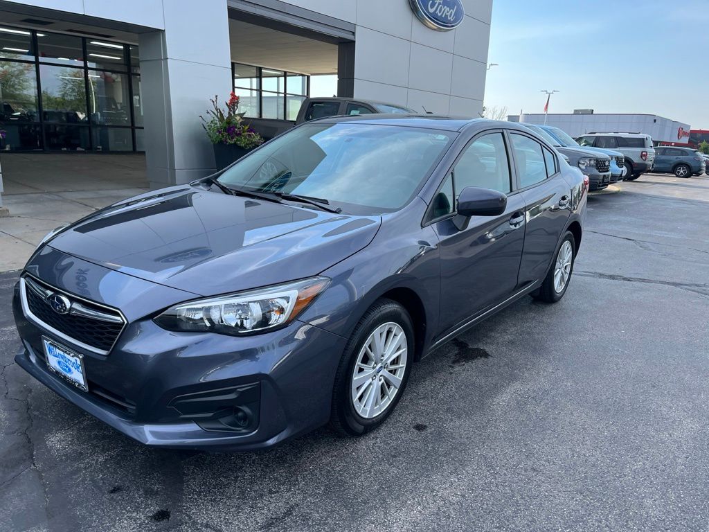 Carbide Gray Metallic 2017 Subaru Impreza Sedan All-Wheel Drive Continuously Variable Transmission