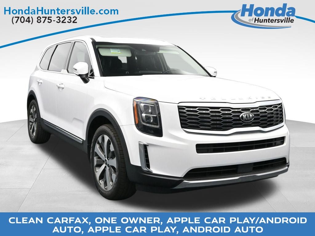 Glacial White Pearl 2021 Kia Telluride SUV / Crossover Front-Wheel Drive 8-Speed Automatic
