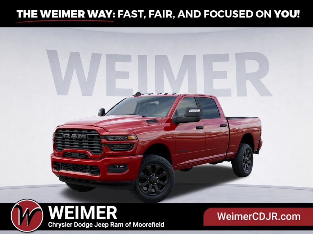 Flame Red Clearcoat 2026 RAM 2500 Big Horn Crew Cab 4WD Pickup Truck Four-Wheel Drive 8-Speed Automatic
