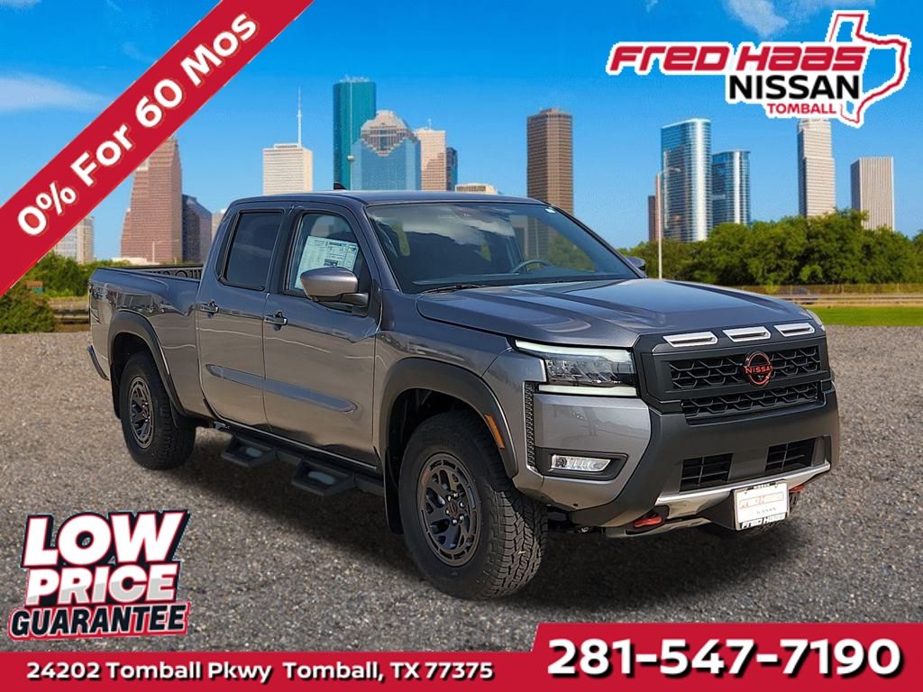 Gray (Gun Metallic) 2026 Nissan Frontier PRO-4X Crew Cab LB 4WD Pickup Truck Four-Wheel Drive 9-Speed Automatic Overdrive