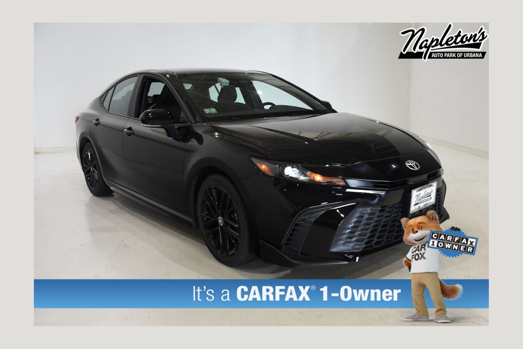 Midnight Black Metallic 2025 Toyota Camry Sedan Front-Wheel Drive Continuously Variable Transmission