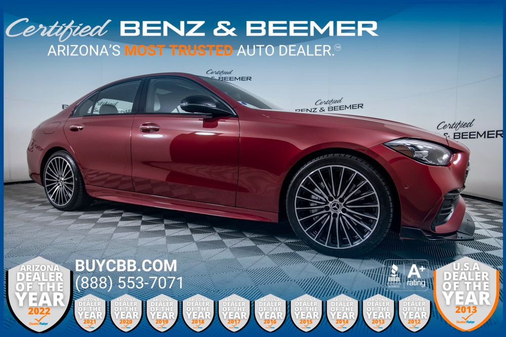 MANUFAKTUR Patagonia Red Metallic 2024 Mercedes-Benz C-Class C 300 RWD Sedan Rear-Wheel Drive 9-Speed Automatic