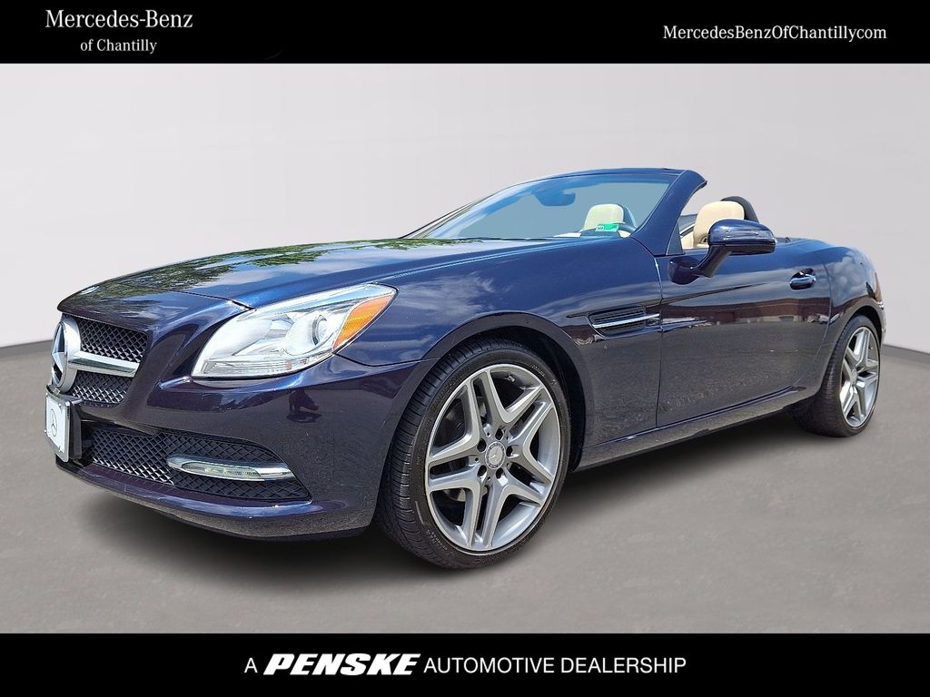 Blue Metallic 2015 Mercedes-Benz SLK Convertible Rear-Wheel Drive