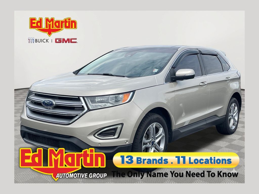 White Gold Metallic 2018 Ford Edge SUV / Crossover Front-Wheel Drive 6-Speed Automatic