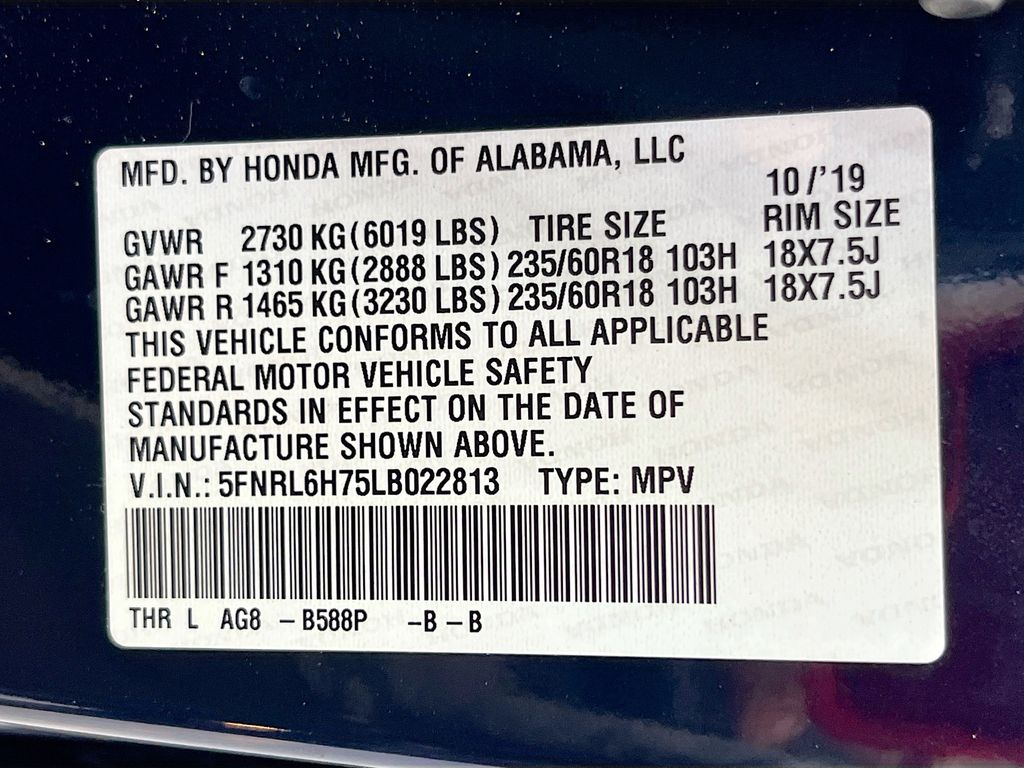 2020 Honda Odyssey EX-L Blue at DeMontrond Automotive Group