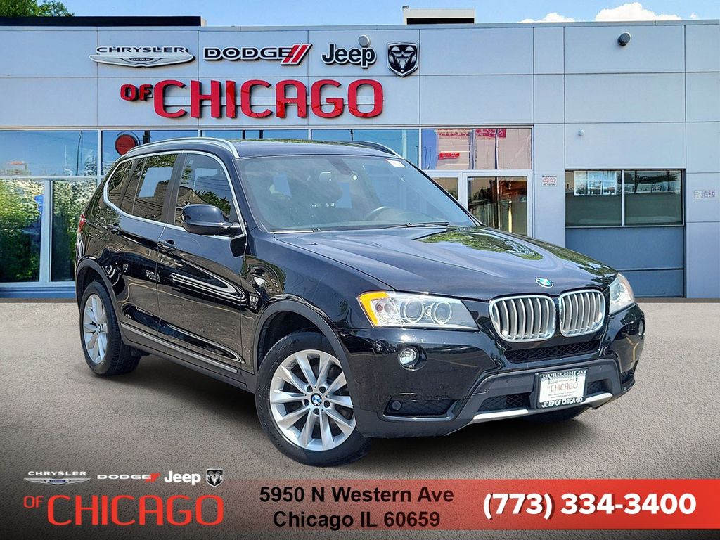 Jet Black 2013 BMW X3 SUV / Crossover All-Wheel Drive 8-Speed Automatic
