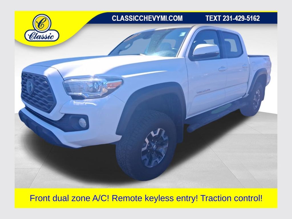 Super White 2021 Toyota Tacoma TRD Off Road Double Cab 4WD Pickup Truck Four-Wheel Drive 6-Speed Automatic