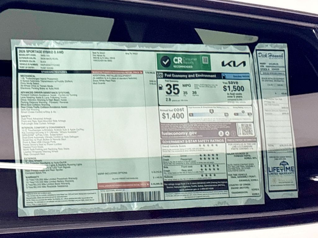 2026 Kia Sportage Hybrid S