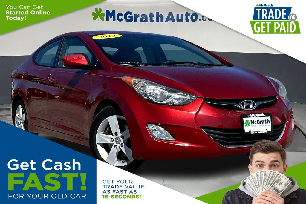 Red Allure 2012 Hyundai Elantra GLS FWD Sedan Front-Wheel Drive 6-Speed Automatic Overdrive