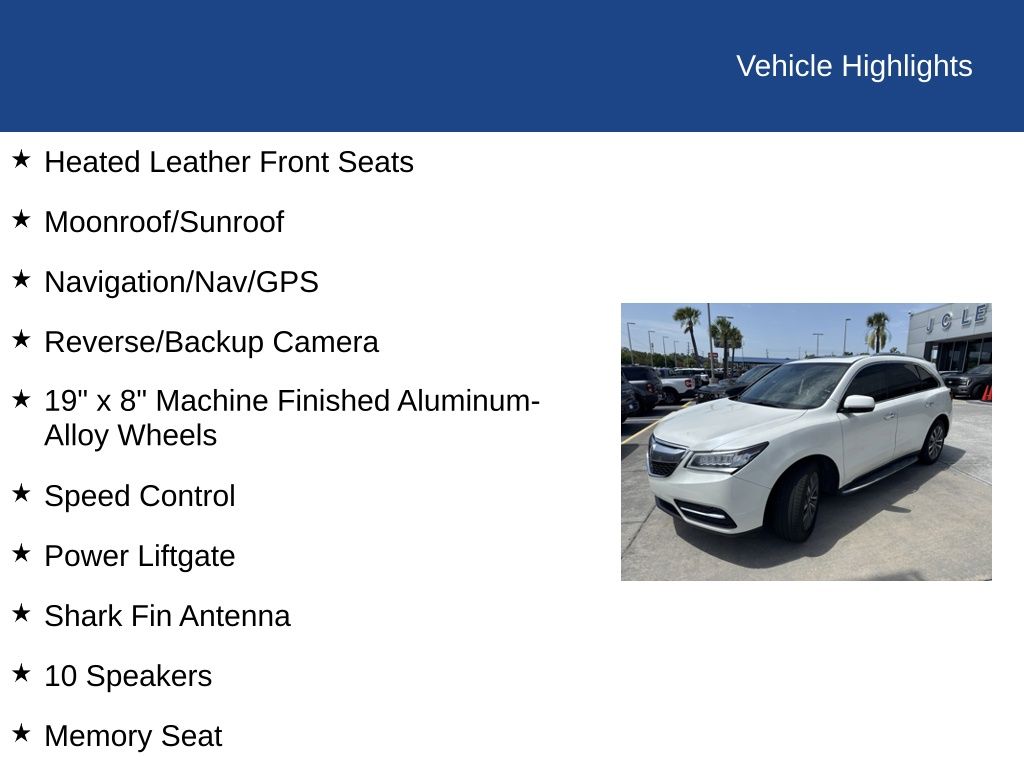 2014 Acura MDX Technology Package