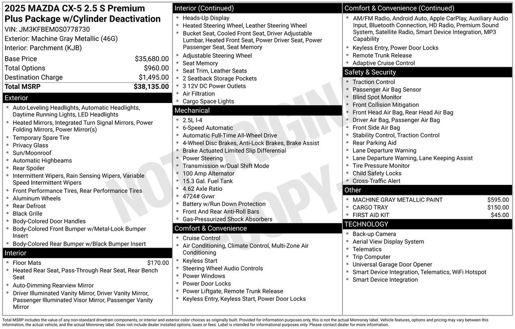 2025 Mazda CX-5 S Premium Plus package's photo
