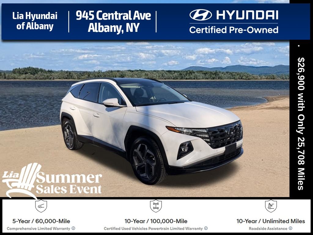 Serenity White Pearl 2023 Hyundai Tucson Limited AWD SUV / Crossover All-Wheel Drive 8-Speed Automatic