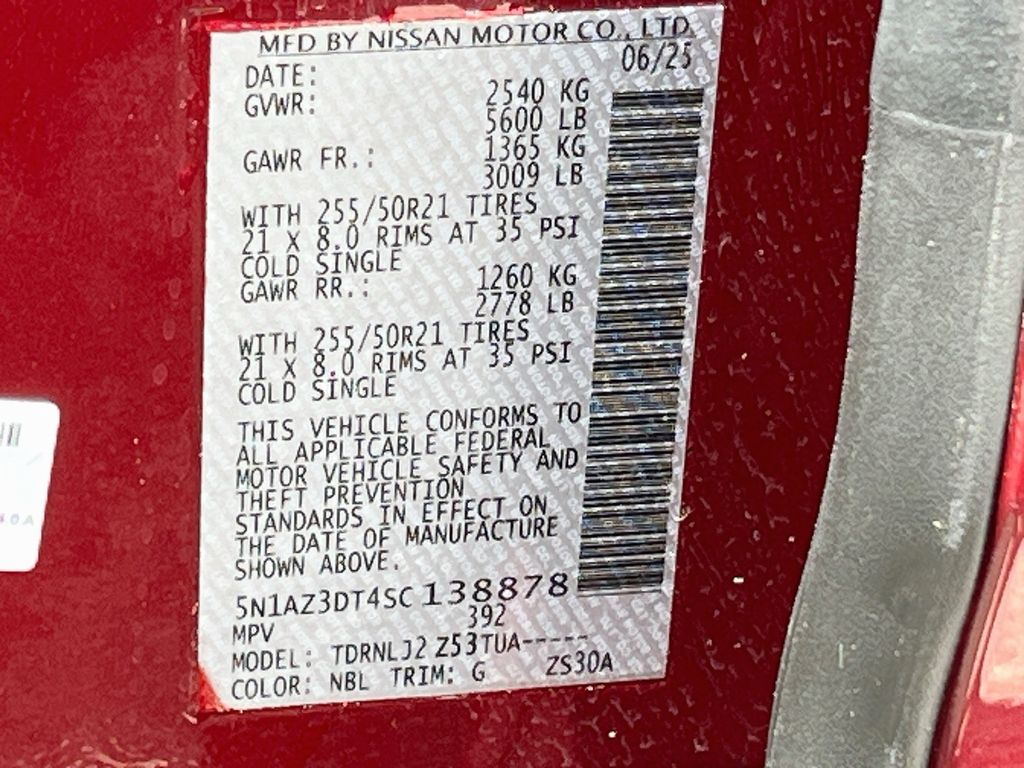 2025 Nissan Murano Platinum Red at South Houston Nissan