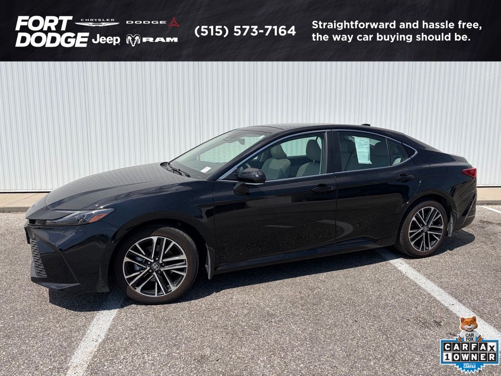 Midnight Black Metallic 2025 Toyota Camry Sedan All-Wheel Drive Continuously Variable Transmission