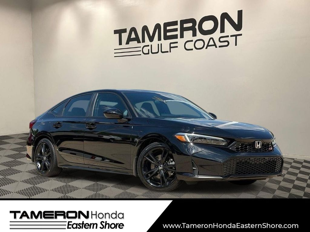Crystal Black Pearl 2025 Honda Civic Sedan  6-Speed Manual