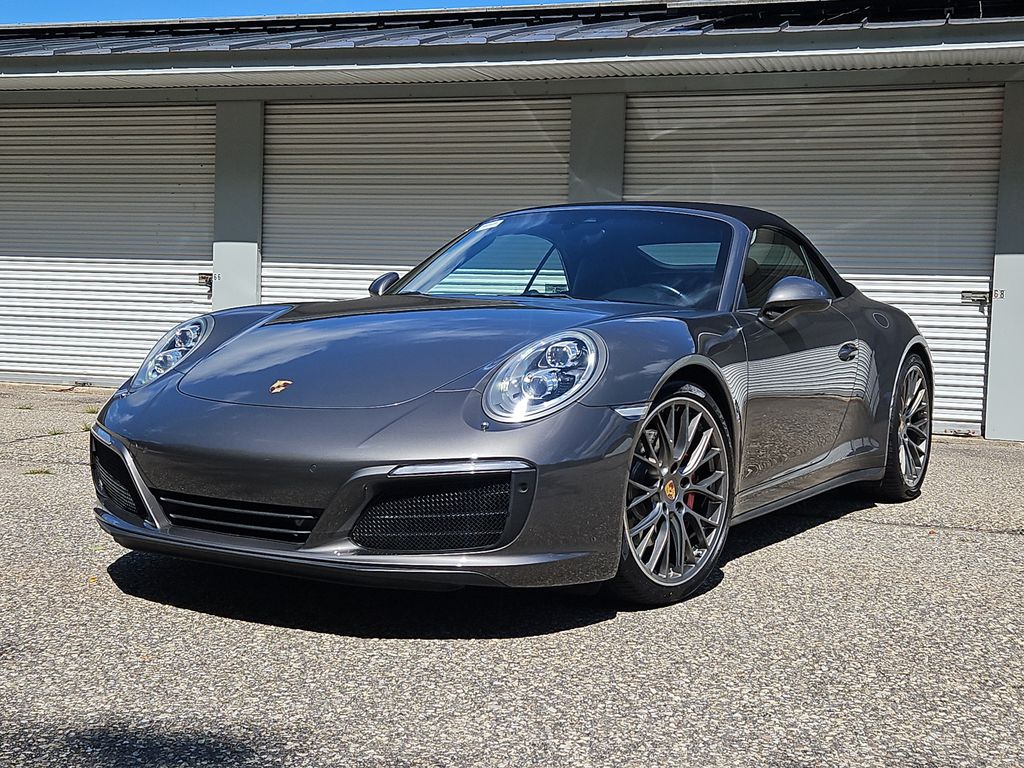 Gray (Agate Grey Metallic) 2017 Porsche 911 Convertible All-Wheel Drive 7-Speed Automatic